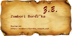 Zombori Boróka névjegykártya
